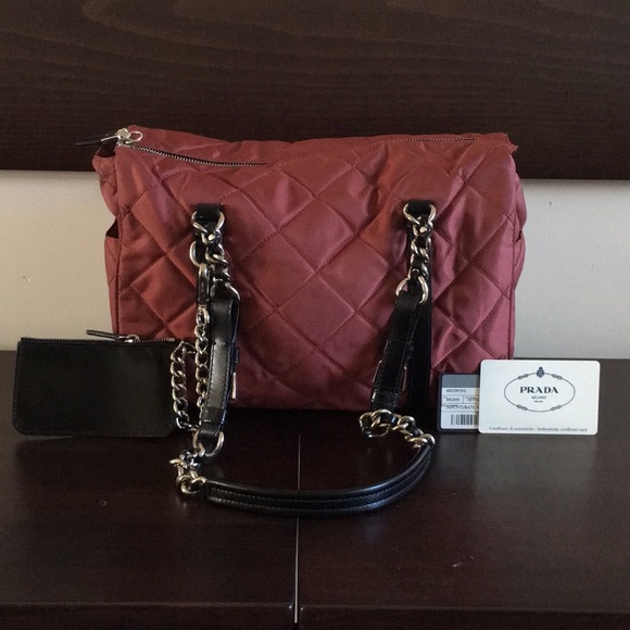 Prada Handbags - Authentic brand new brick-red Prada shoulder bag
